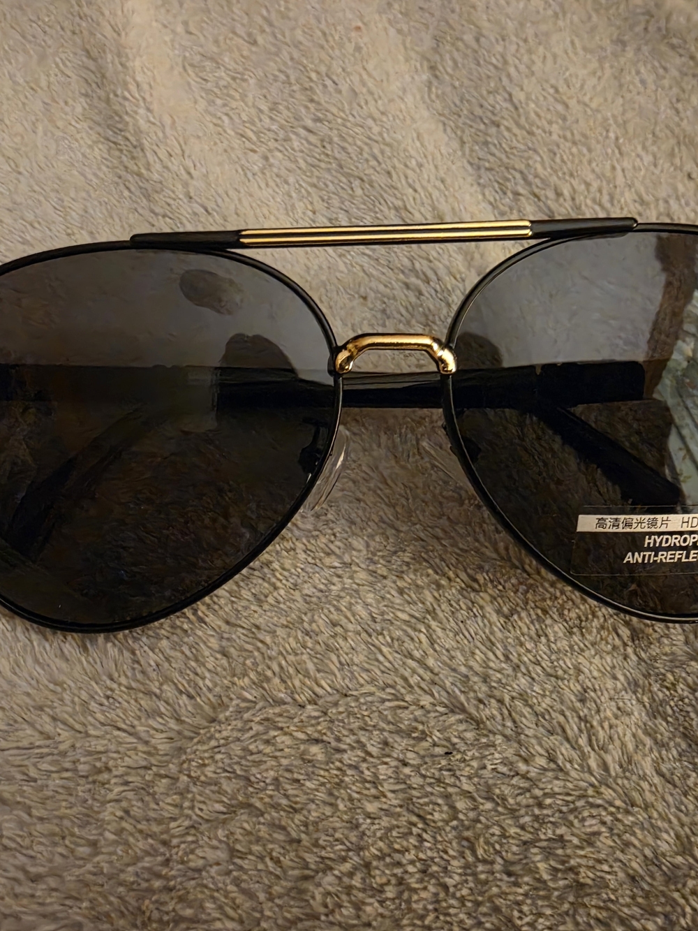 Classic Black & Gold Aviator Sunglasses - Polarized